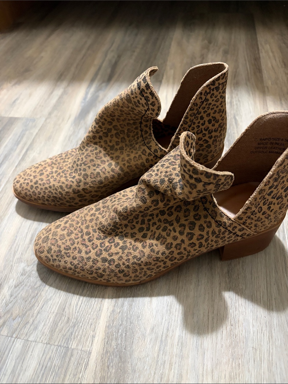 Coconuts by Matisse Leopard Print Cutout Ankle Booties - Tan/Brown